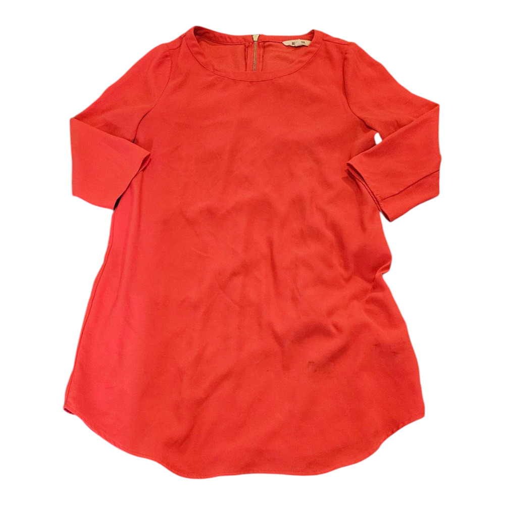 BB Dakota Large Orange Zip Closure Dress